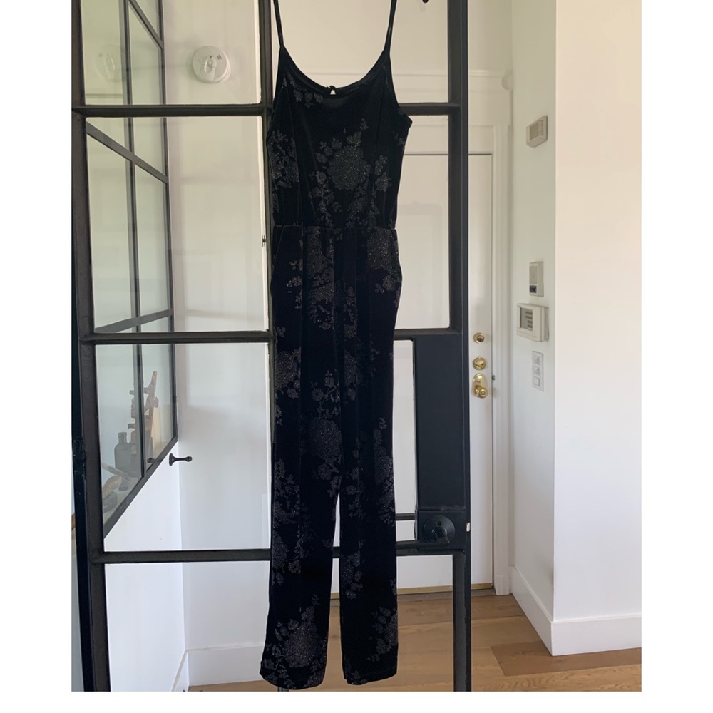 Topshop Velvet Jumpsuit